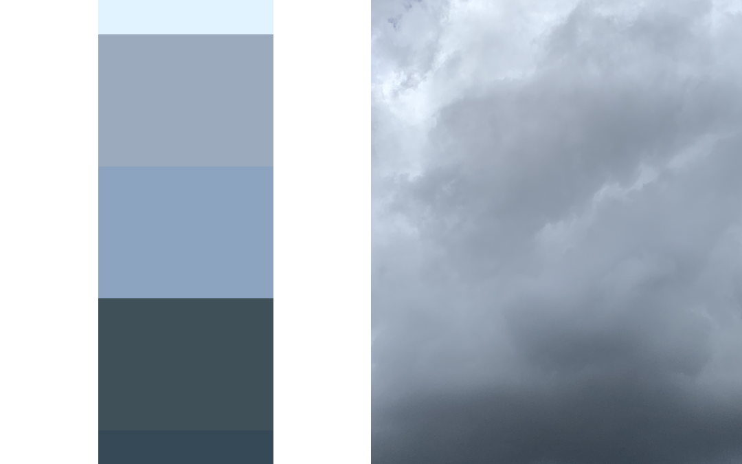 A storm cloud inspired colour palette